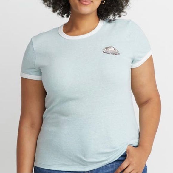 Marine Layer Seafoam Hatters Ringer T Shirt - Picture 1 of 14